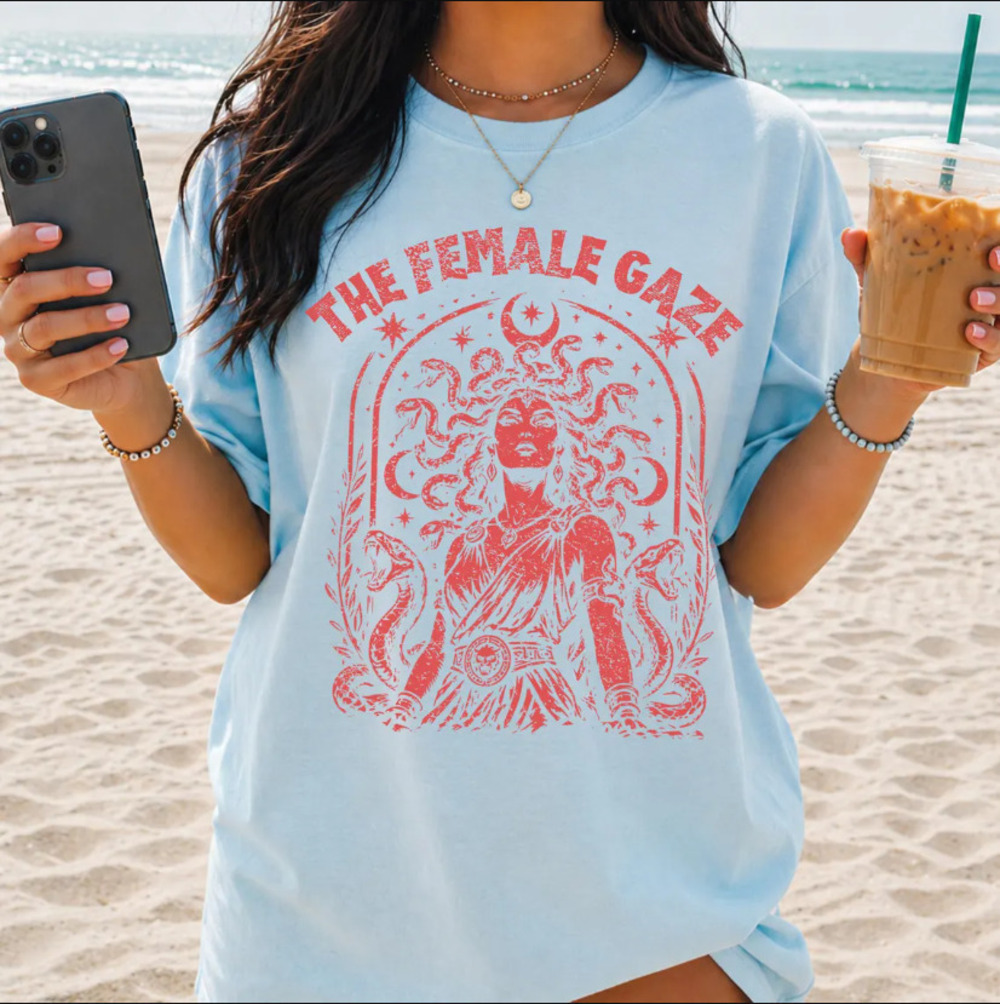 Vintage Medusa Feminist Graphic Tee, Retro Pop Art Empowerment T-Shirt
